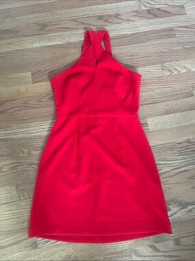 French Connection Red One-Shoulder Cocktail Dress